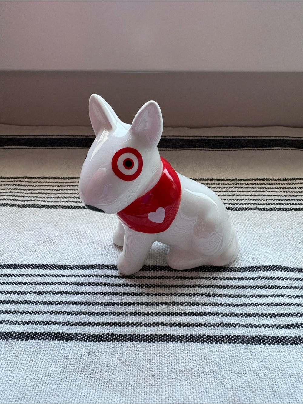 Target Bullseye Valentines Day Small Ceramic Figure